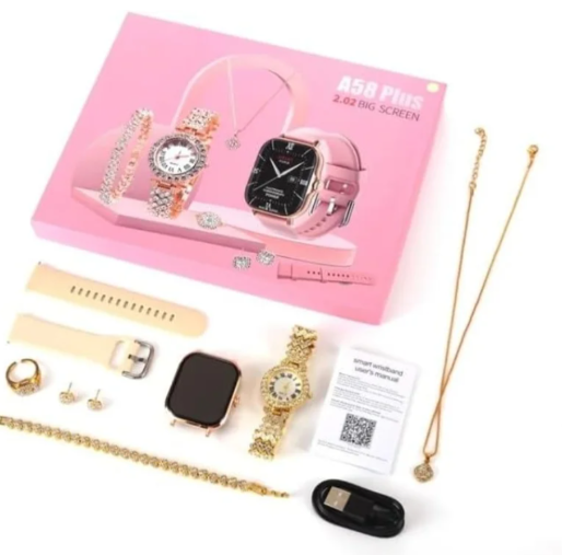 A58 Plus 6-in-1 Smartwatch for Women | Perfect for Gift | Random Color