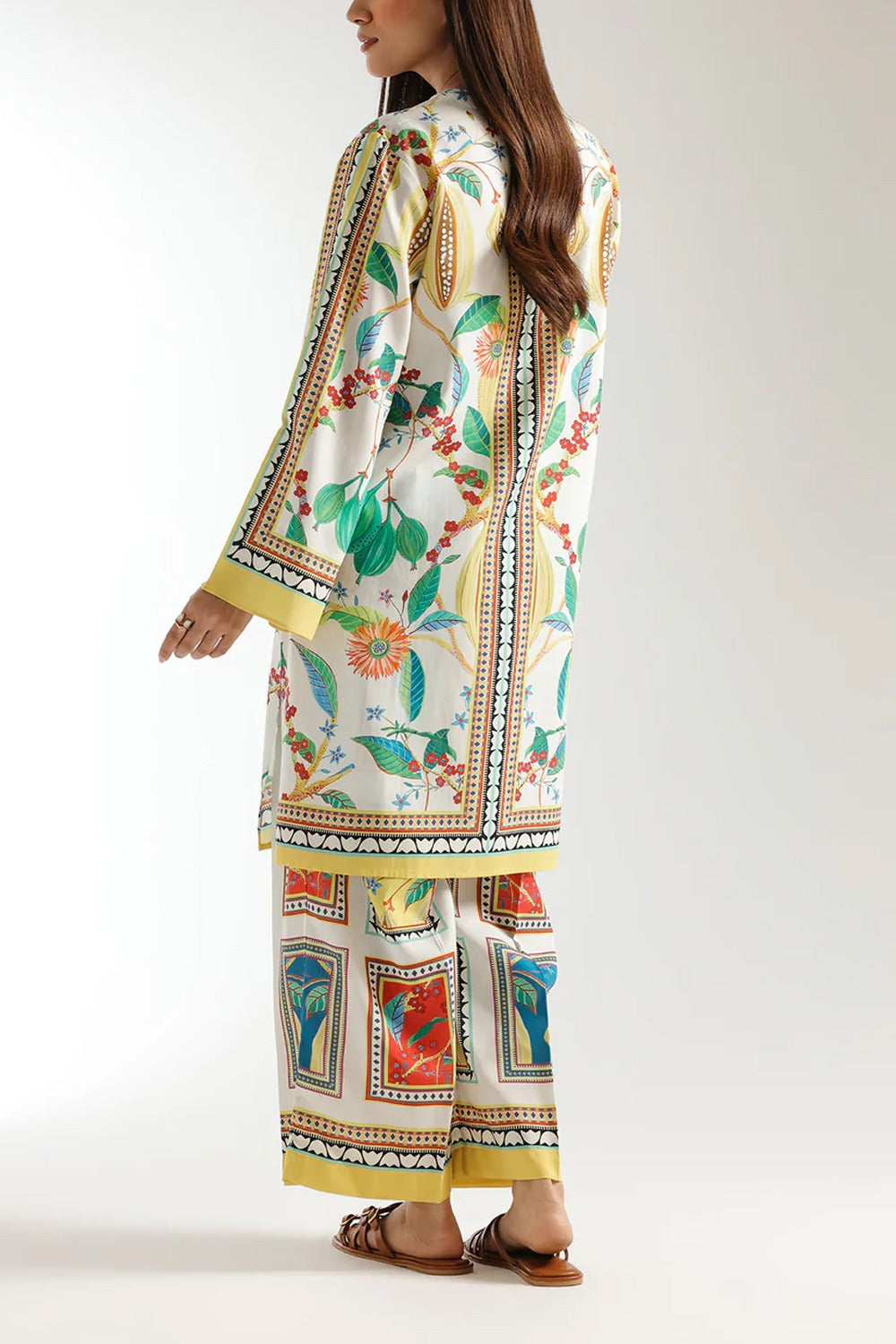 stiched 2 piece printed shirt and printed troser stylish and trending