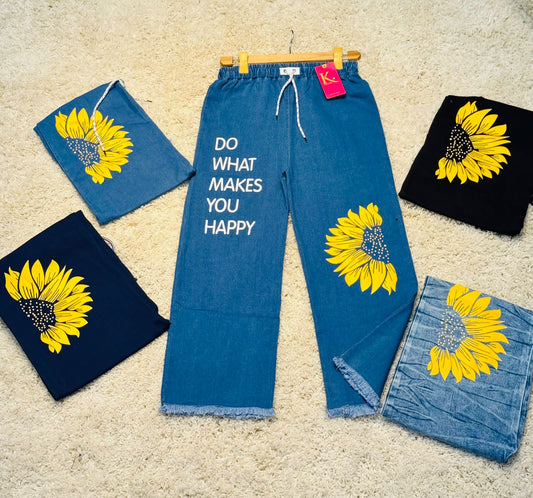💫 new printed baggy style denim jeans ✨