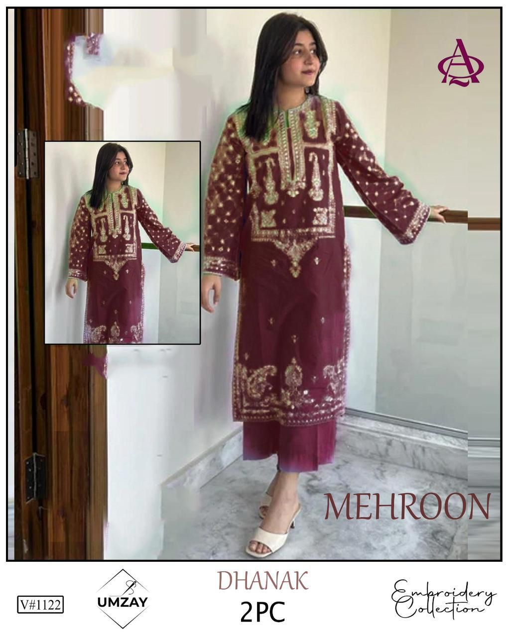 winter collection 2 piece suit ambrydri dhanak fabric brand asling
