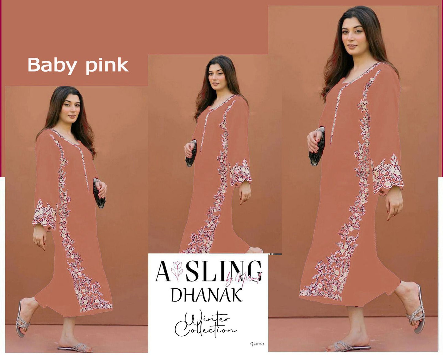winter collection 2 piece suit ambrydri dhanak fabric brand asling
