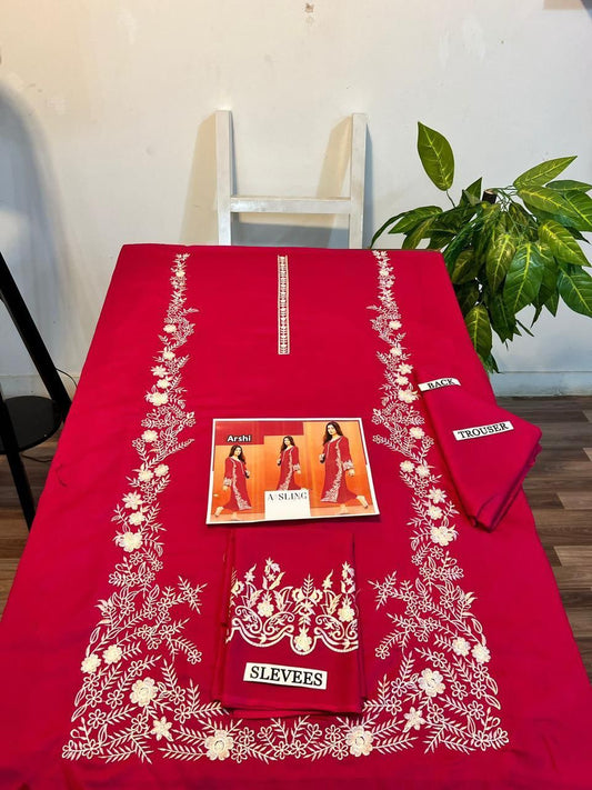 winter collection 2 piece suit ambrydri dhanak fabric brand asling